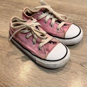 Converse Chuck Taylor All Star Pink Canvas Toddler Shoes Size 8‎ Sneakers